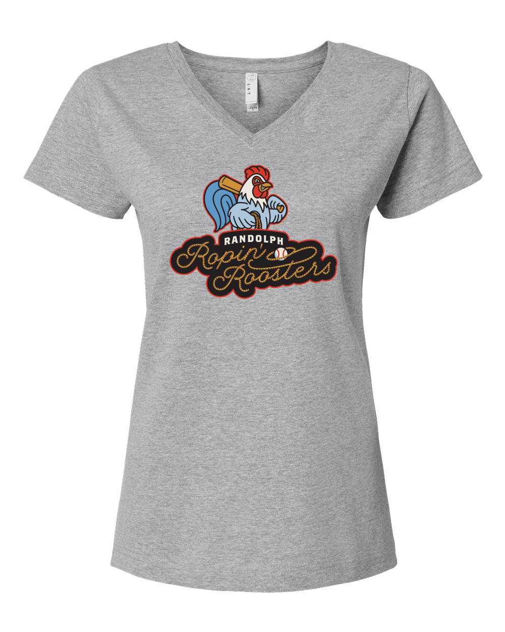 Ropin Roosters Women's V-Neck T-Shirt (Click to see all available colors)