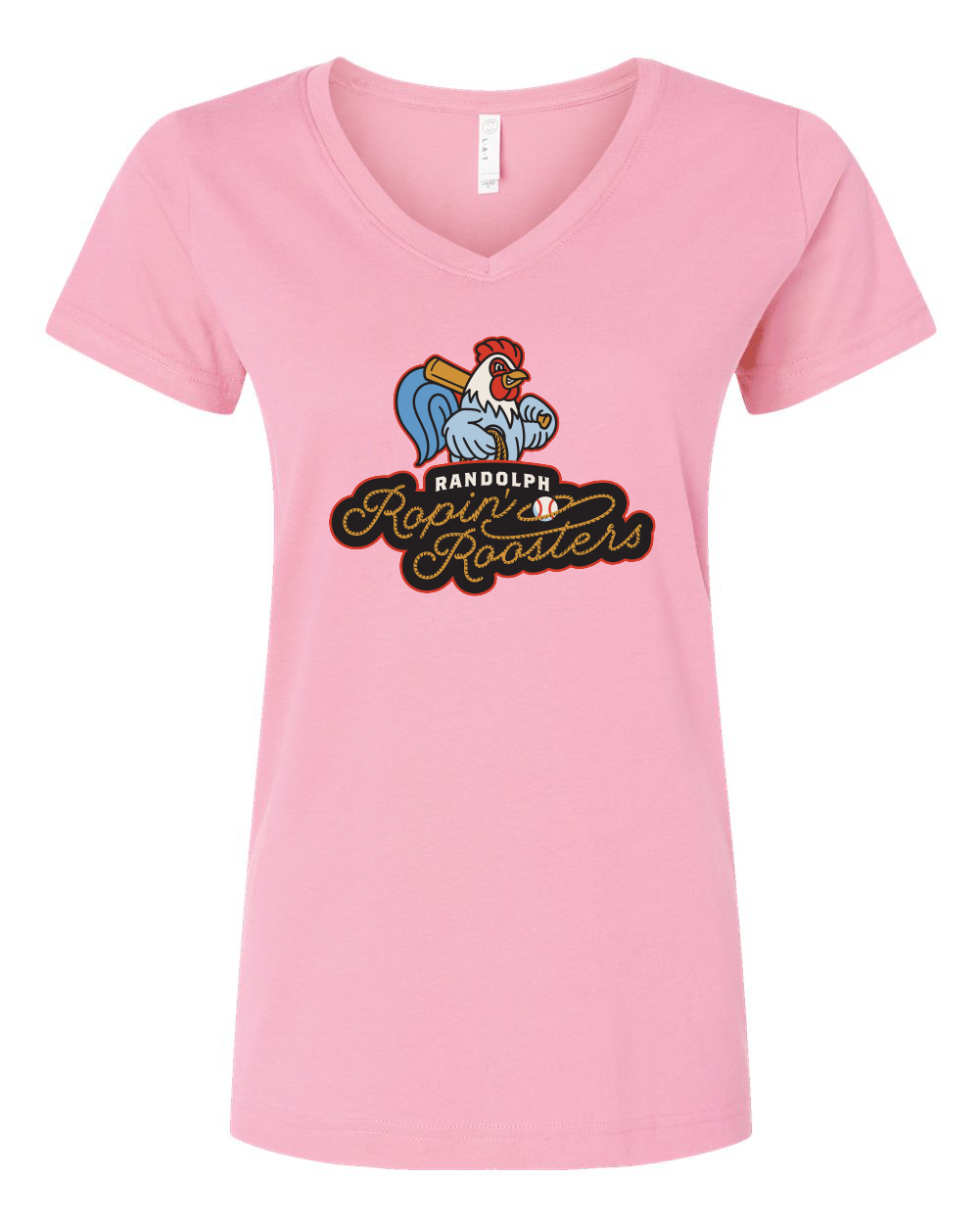 Ropin Roosters Women's V-Neck T-Shirt (Click to see all available colors)